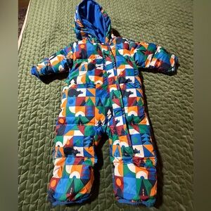 Columbia Powder Lite Bunting Snuggly Bunny multi-color bear‎ pattern 6-12 mths